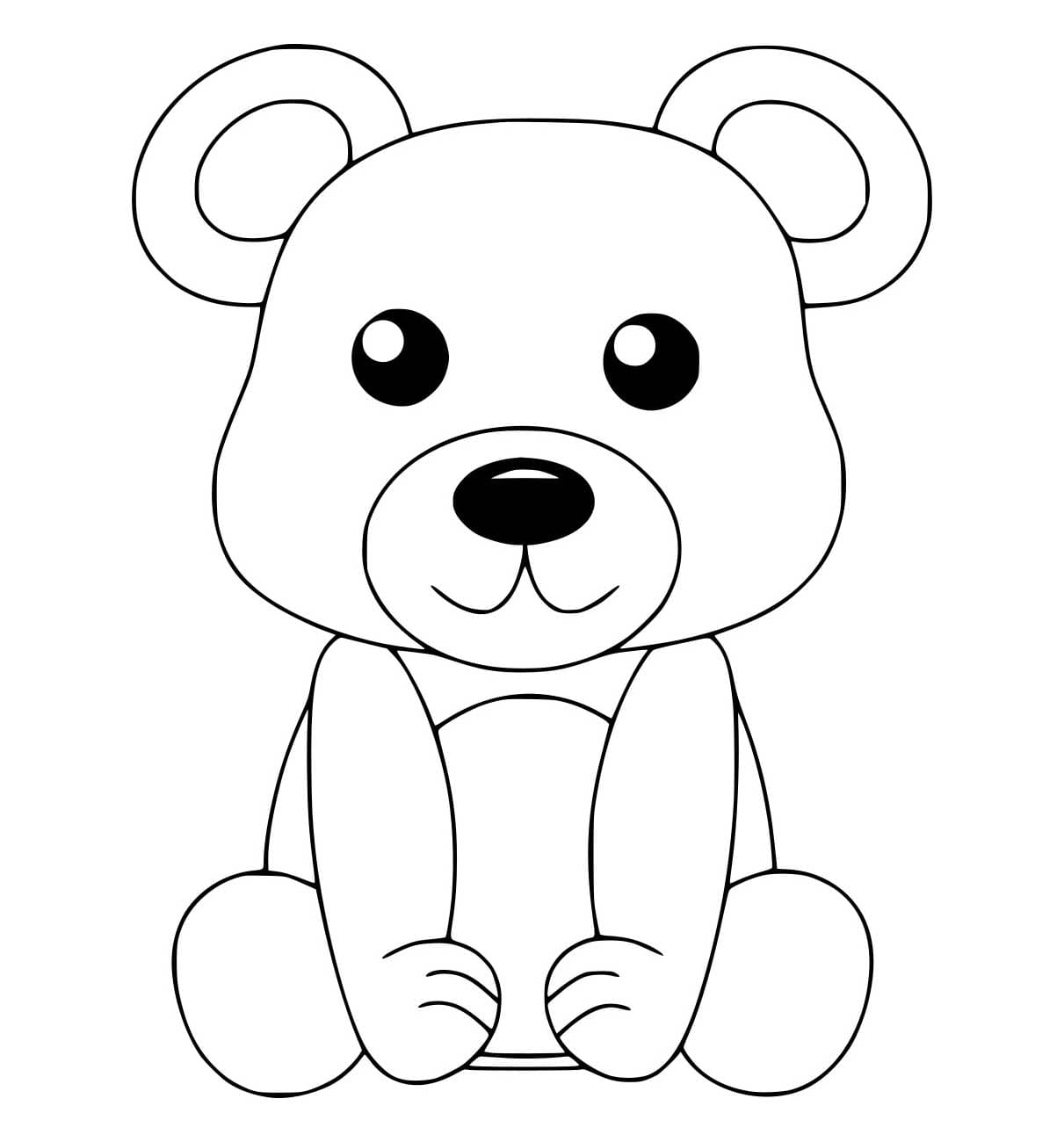 Bayi Beruang Duduk di Tanah