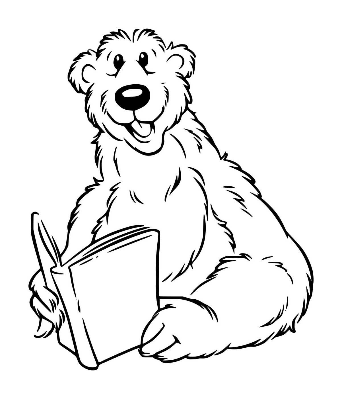 Beruang Membaca Buku