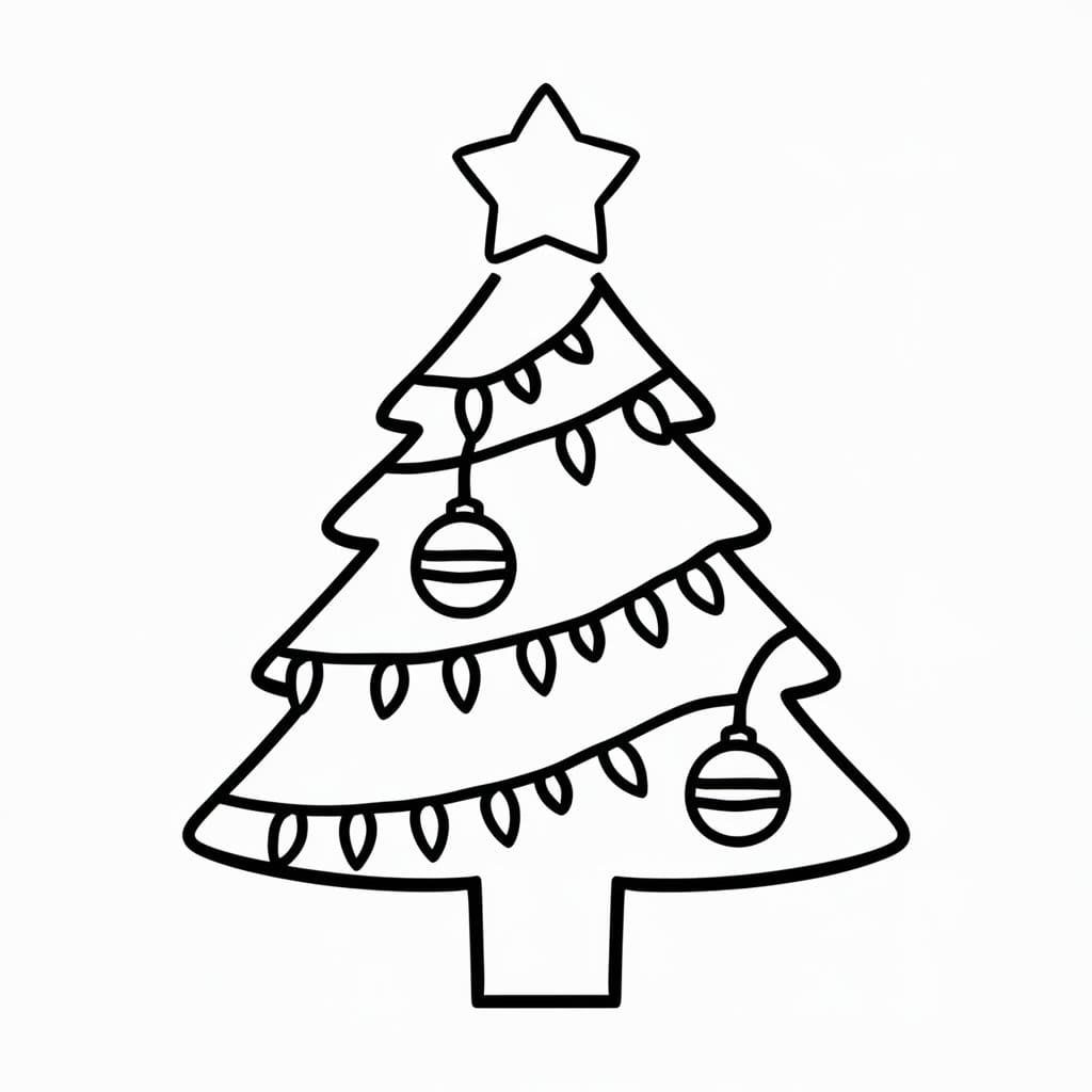 Cetak Pohon Natal sederhana