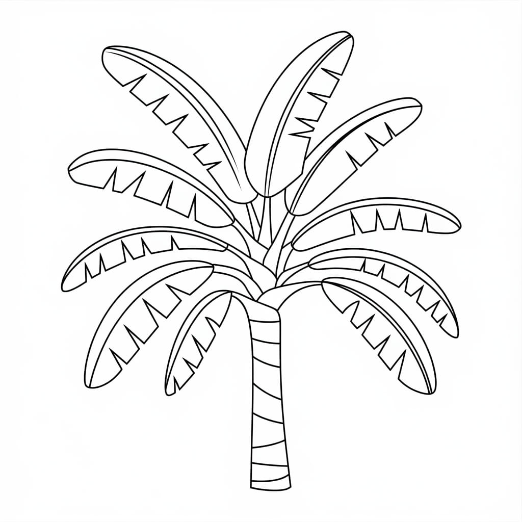 Cetak pohon pisang sederhana