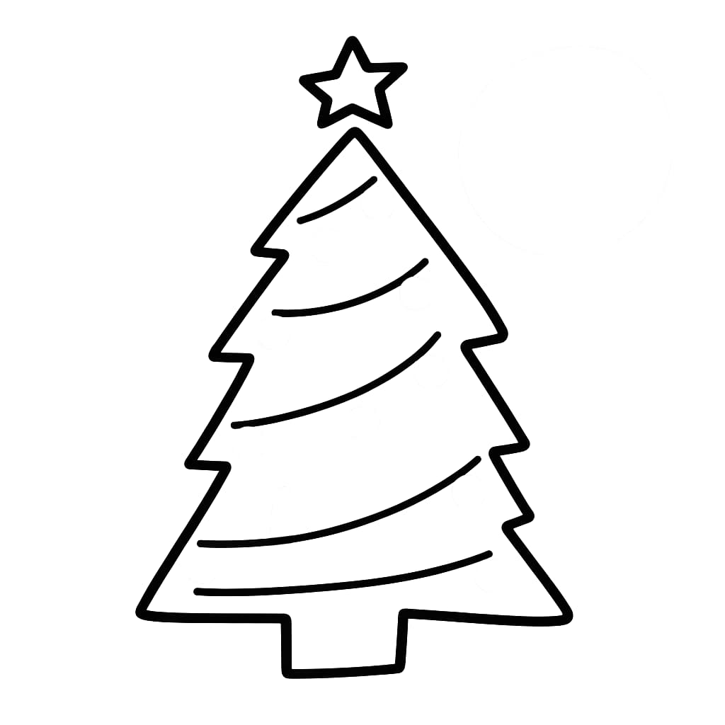Gambar pohon natal sederhana