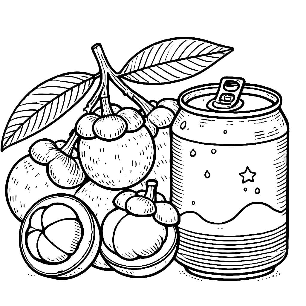 Manggis dengan sekaleng air