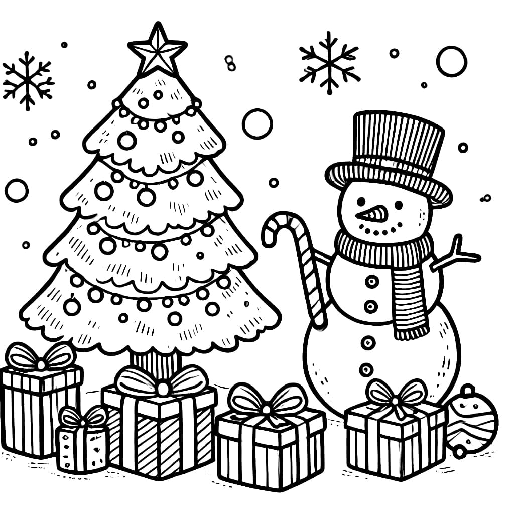 Manusia Salju, Pohon Natal dan Hadiah