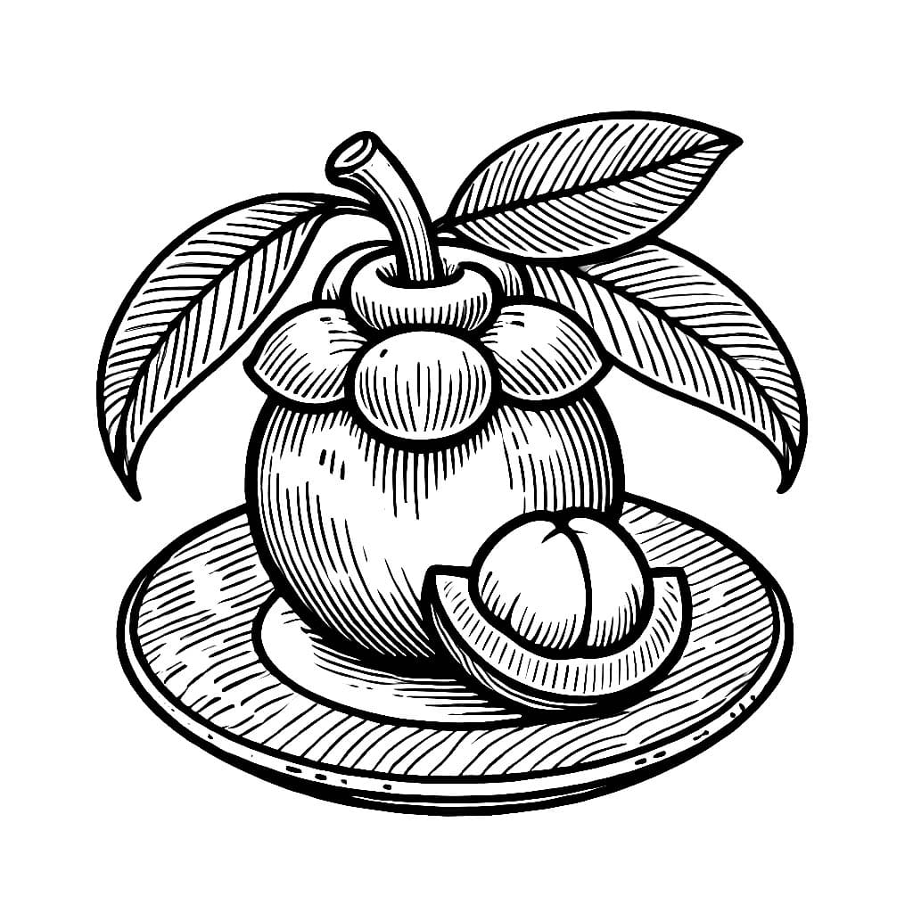 Menggambar Buah Manggis