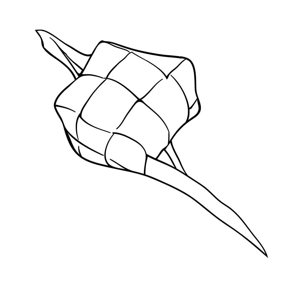 Menggambar gambar ketupat