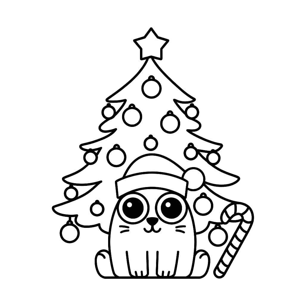 Pohon Natal dan tikus musim dingin