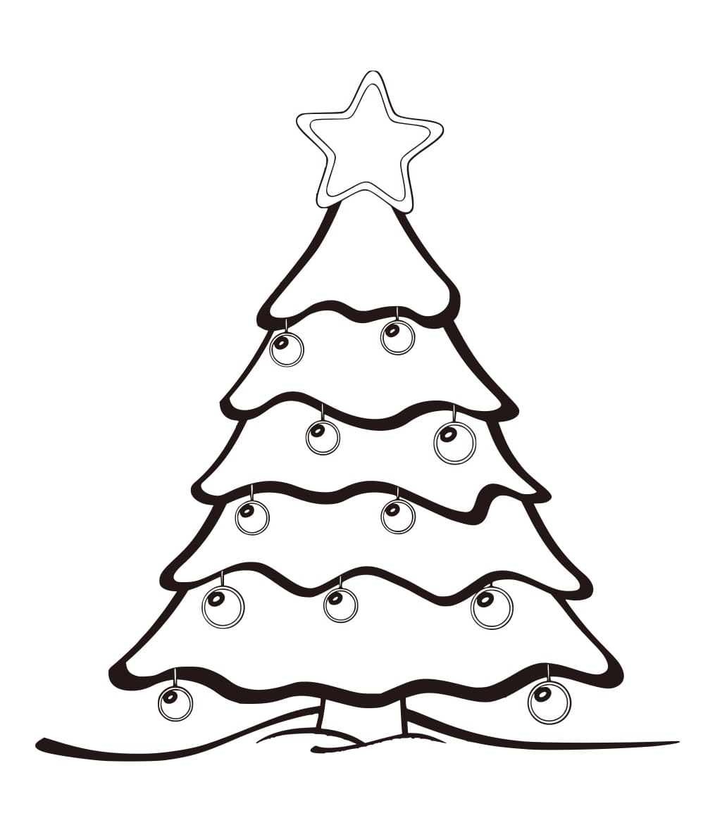 Pohon Natal dengan Bintang dan Sebelas Bohlam