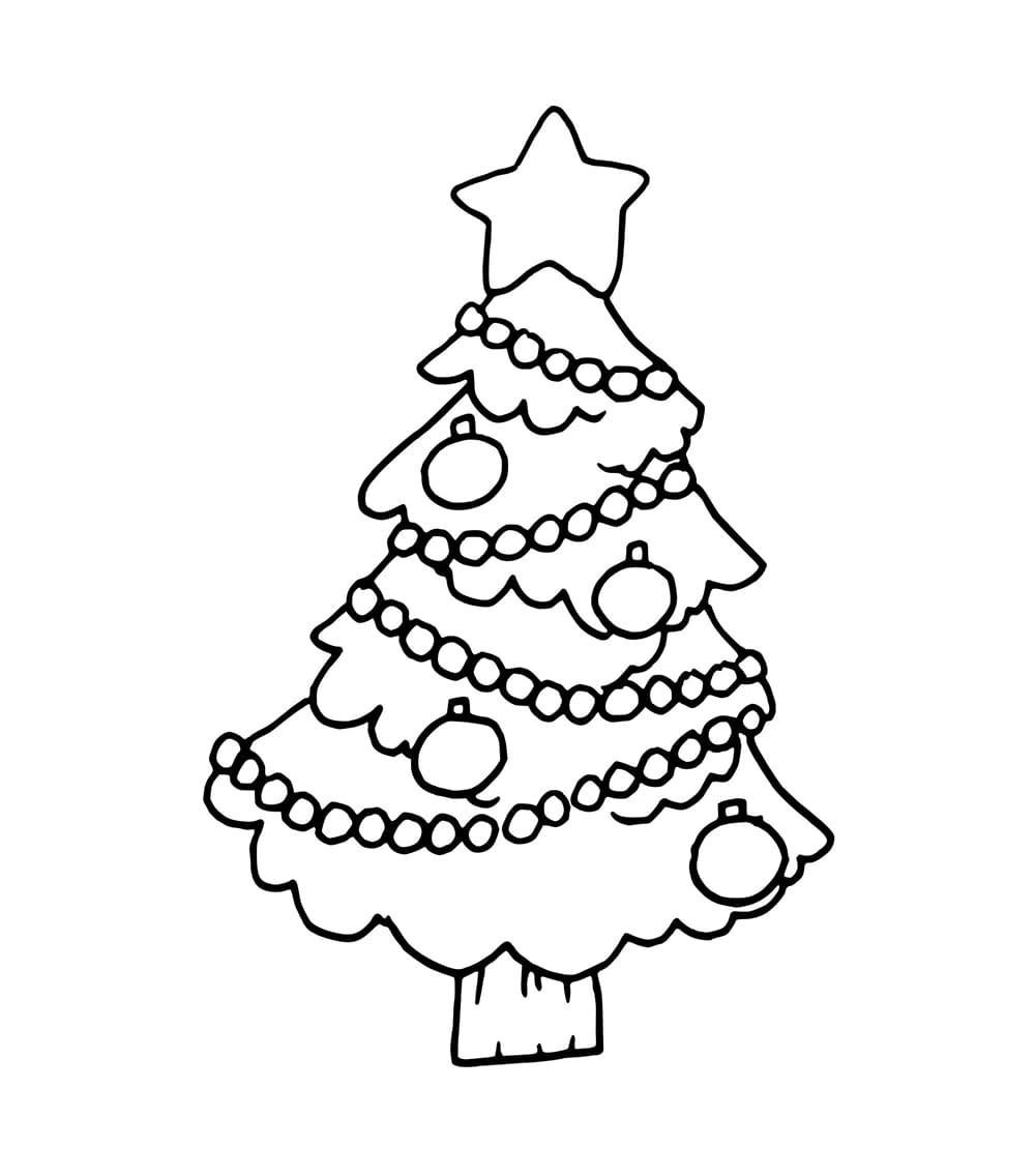 Pohon Natal dengan Satu Bintang