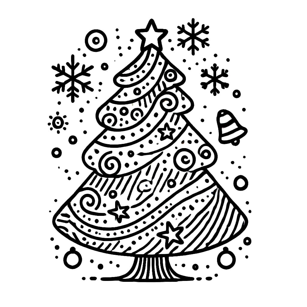 Pohon Natal di musim dingin