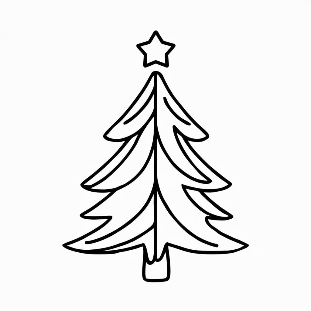 Pohon Natal sangat sederhana