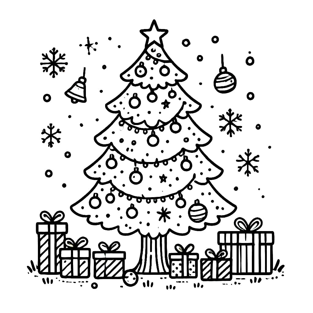 Pohon Natal yang mudah dicetak