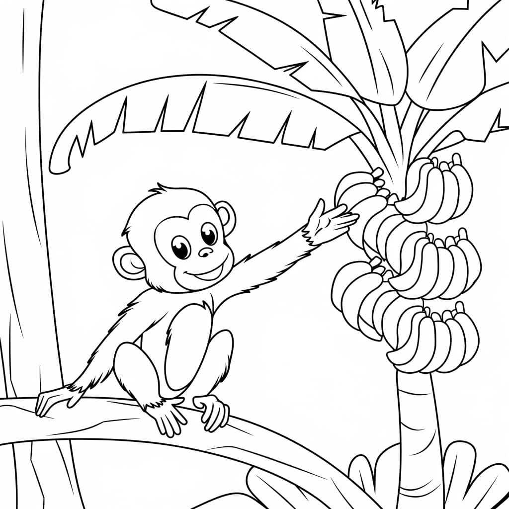 Pohon pisang dan monyet