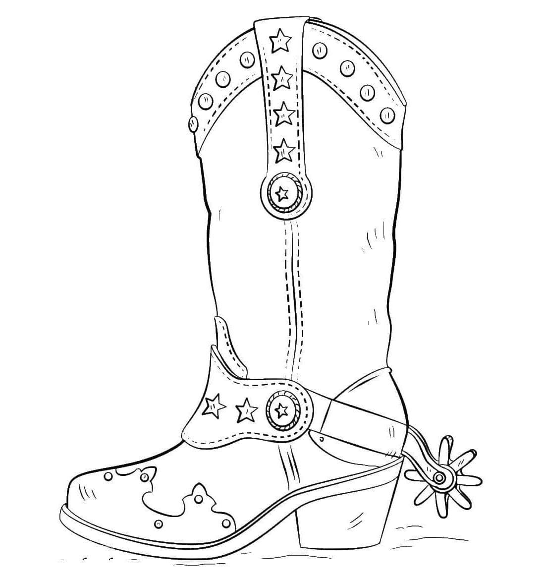 Sepatu bot bergaya koboi