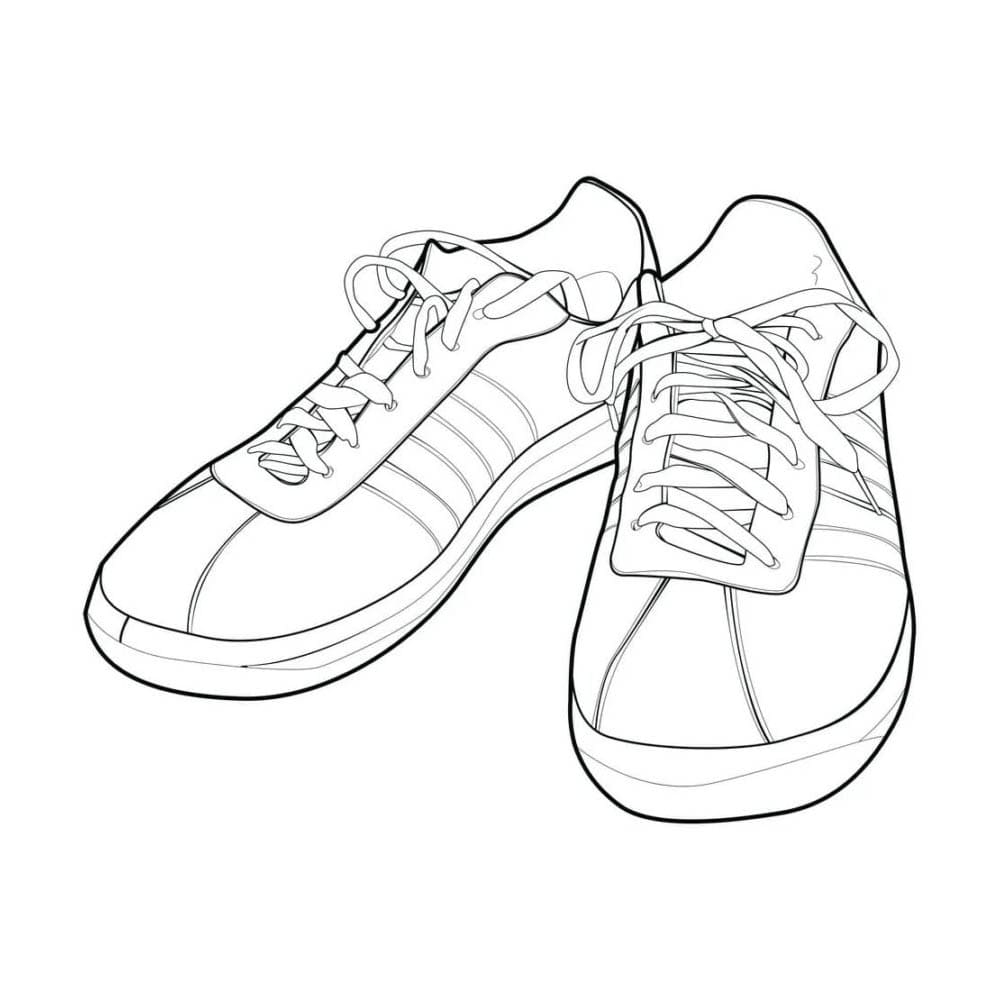 Sepatu kets pria berwarna