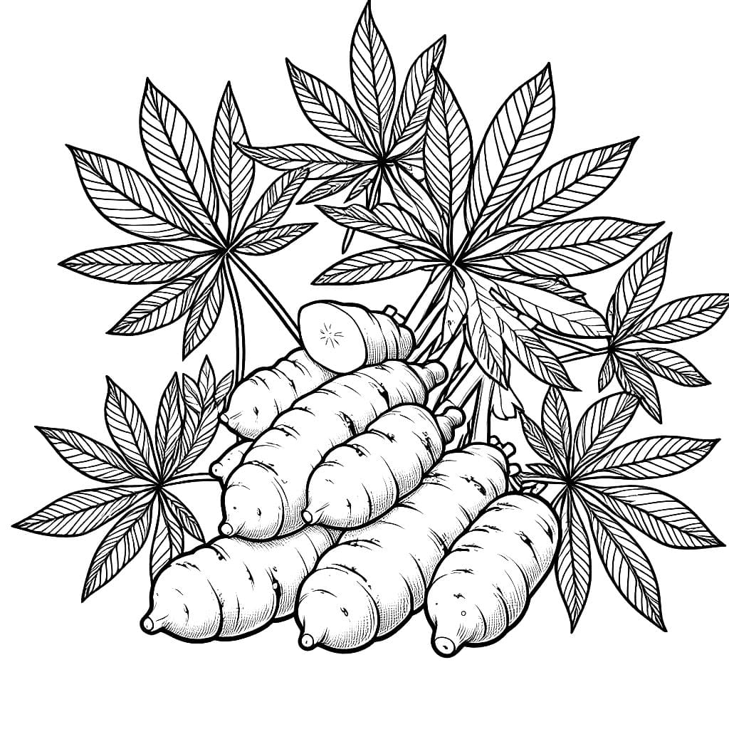 Singkong dengan daun