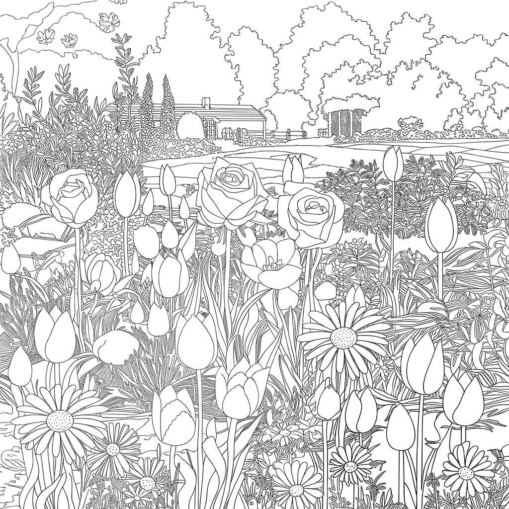 Taman bunga yang indah