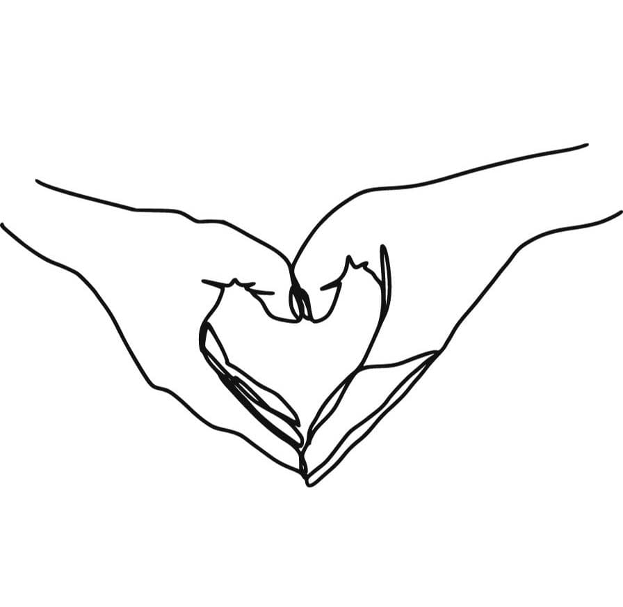 Tangan membuat bentuk hati