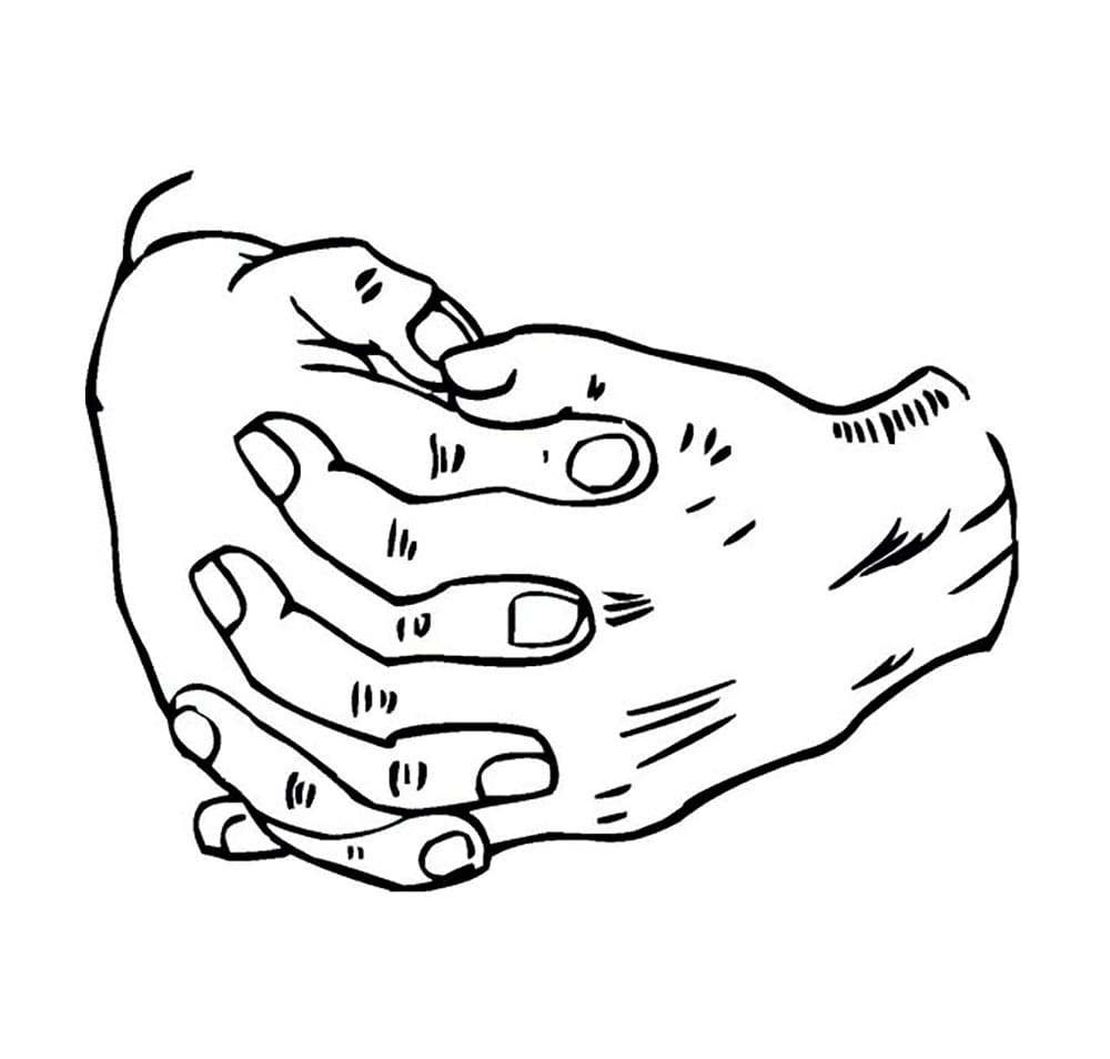 Tangan saling menggenggam