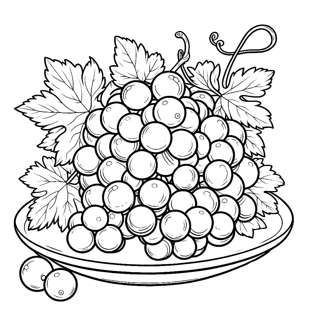 Anggur di atas piring