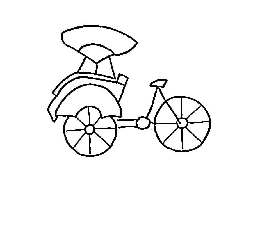 Becak sederhana untuk anak-anak