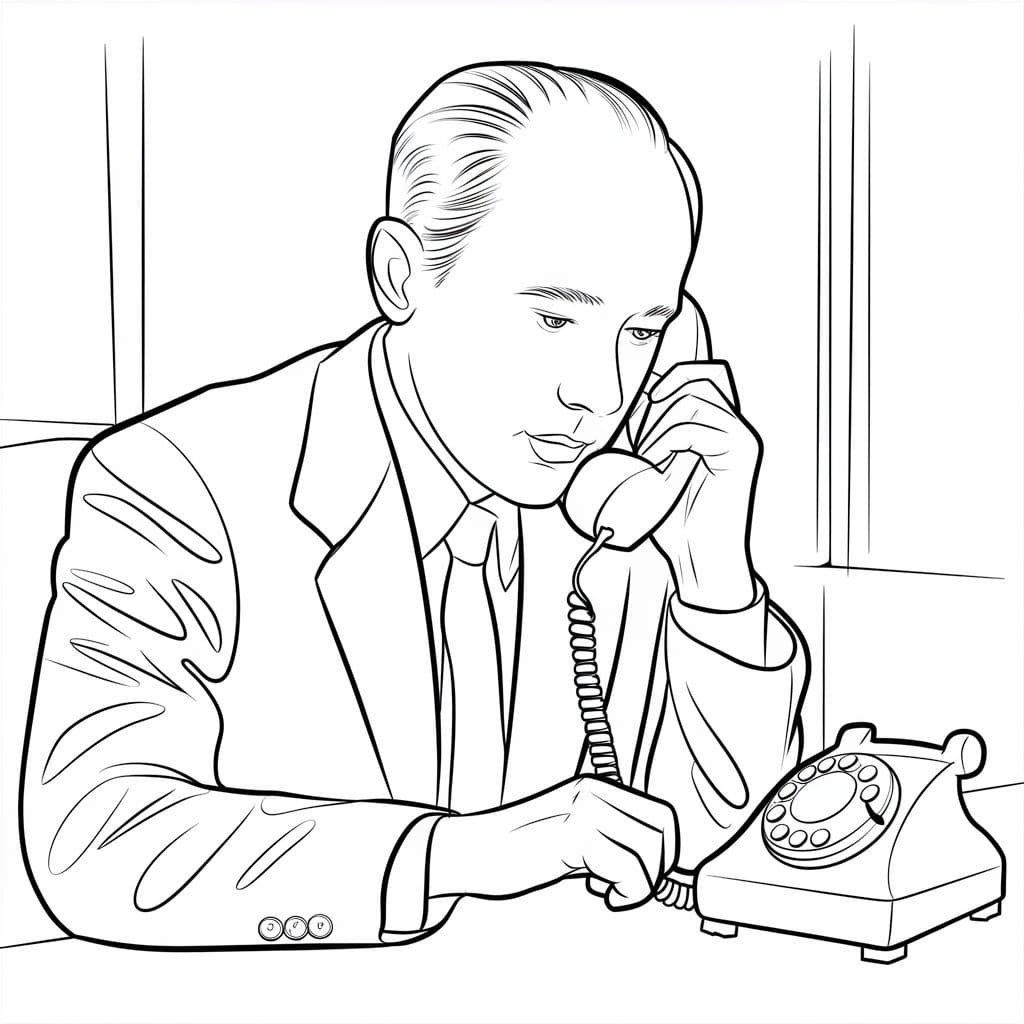 Bos Menggunakan Telepon