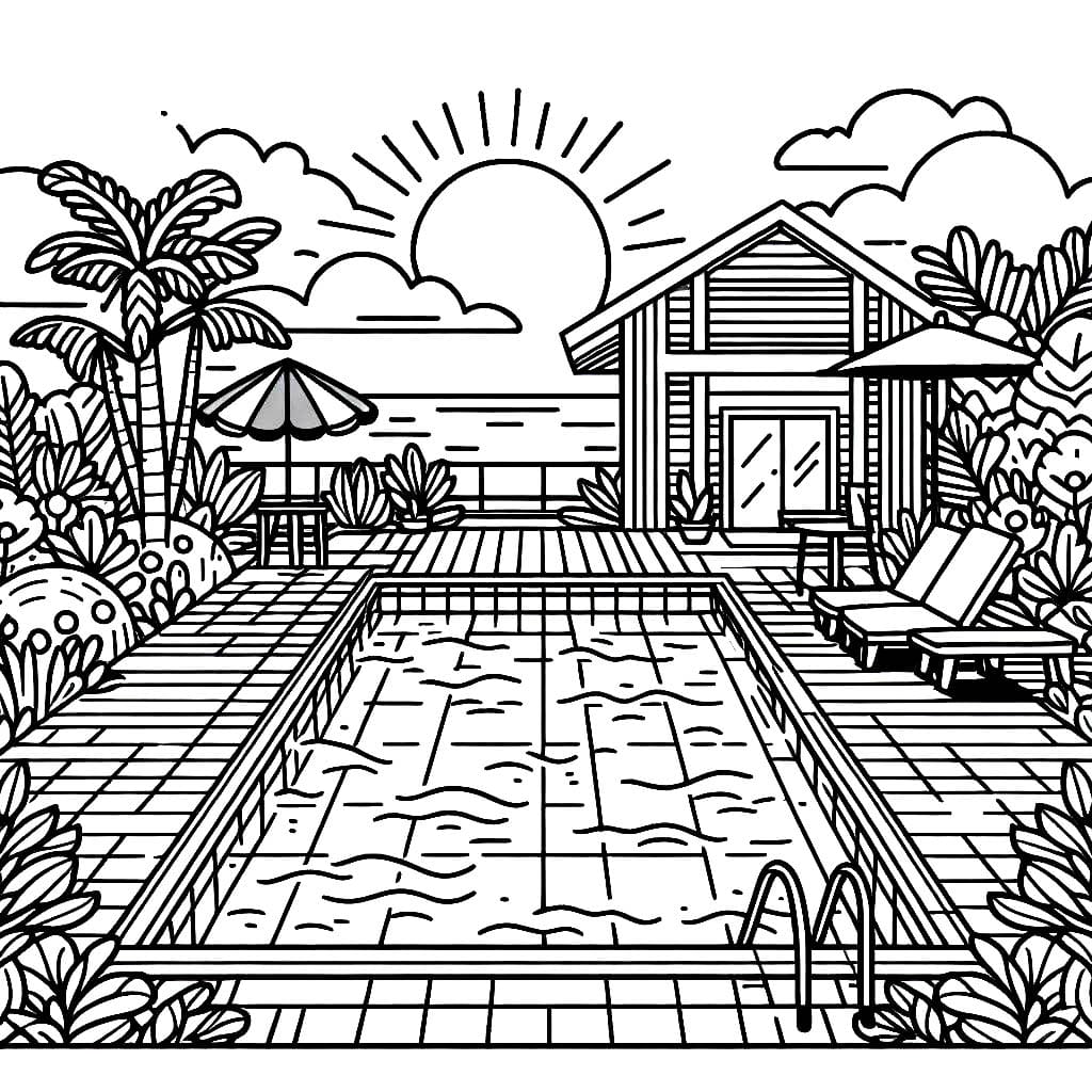 Kolam renang yang damai