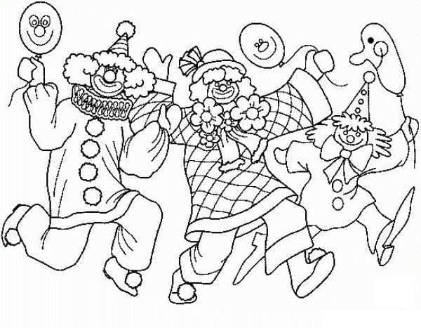 Badut gembira di karnaval