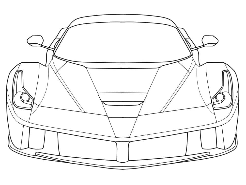 Bagian depan mobil Ferrari