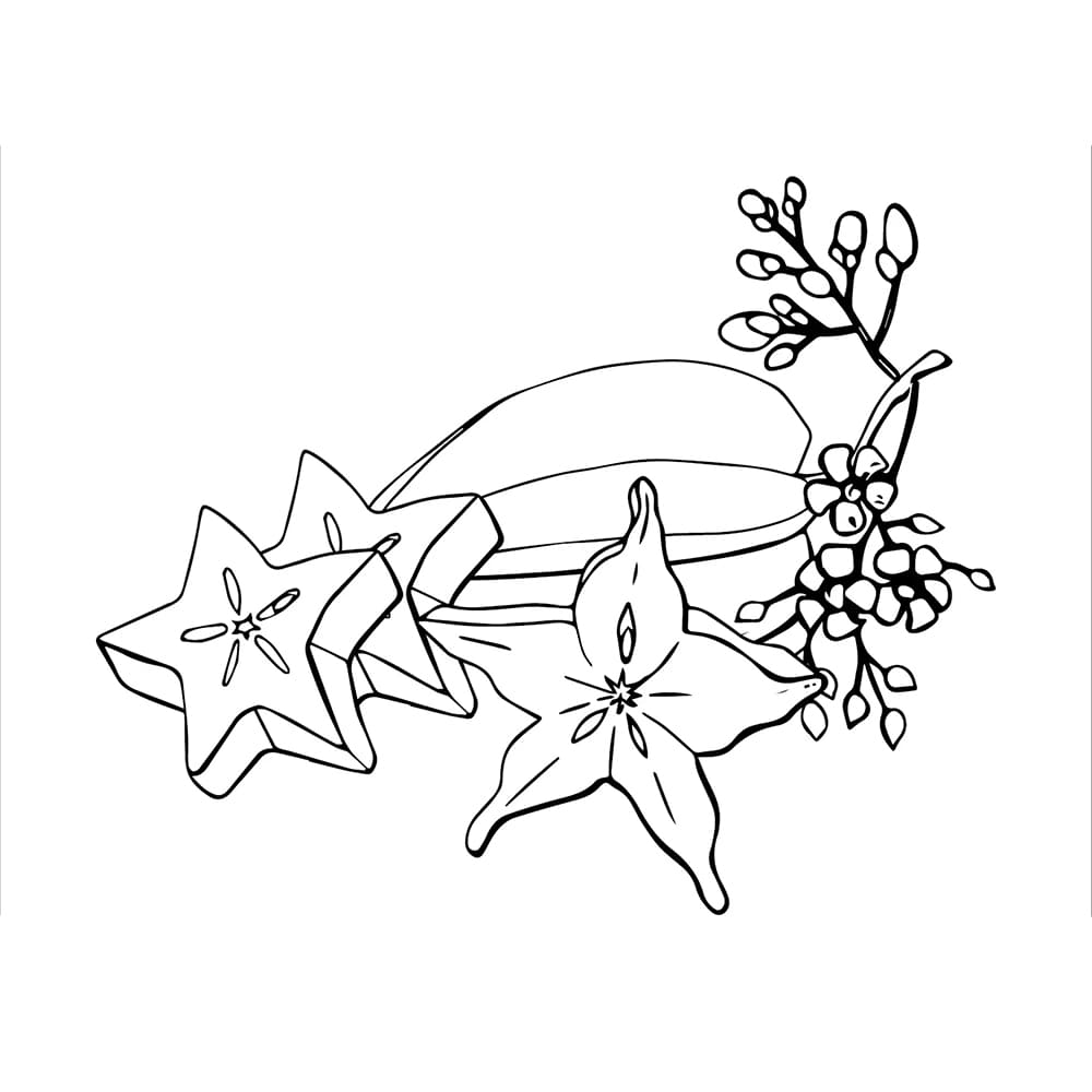 Buah belimbing dan bunga