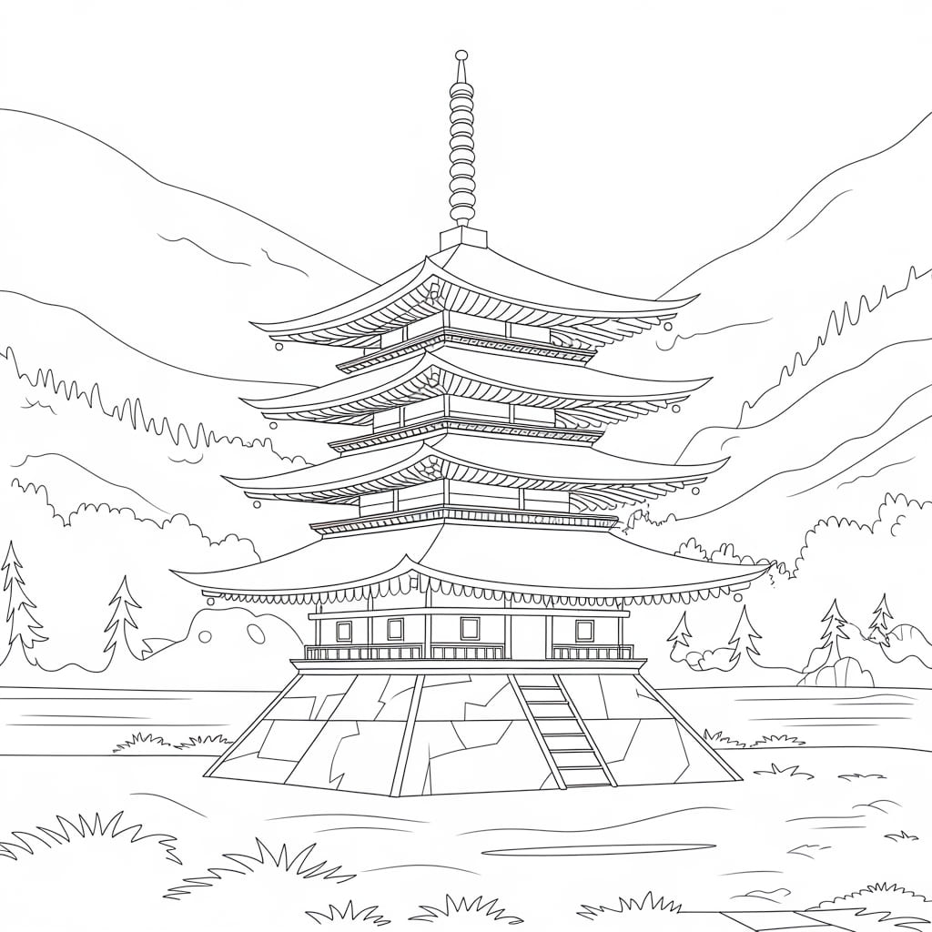 Cetak Klenteng dan gunung