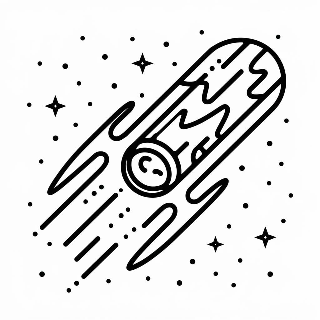 Gambar jatuhnya meteor