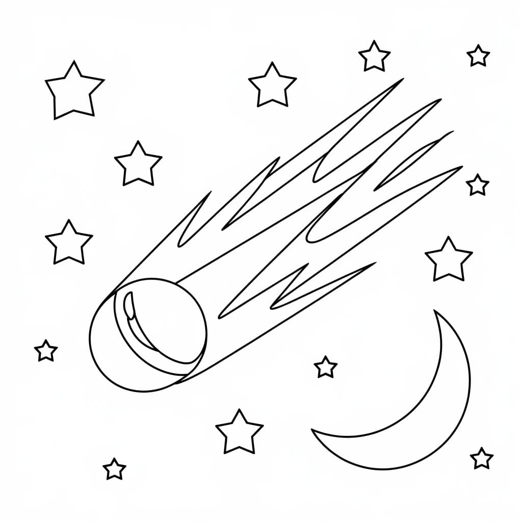 Gambar Meteor yang dapat dicetak