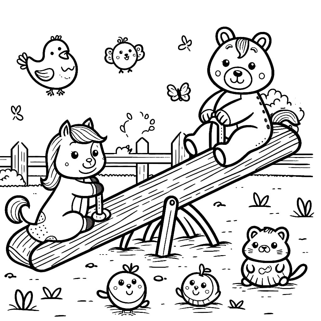 Hewan di Jungkat jungkit