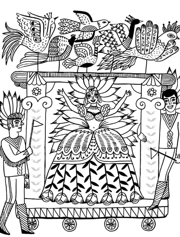 Karnaval topeng yang menarik