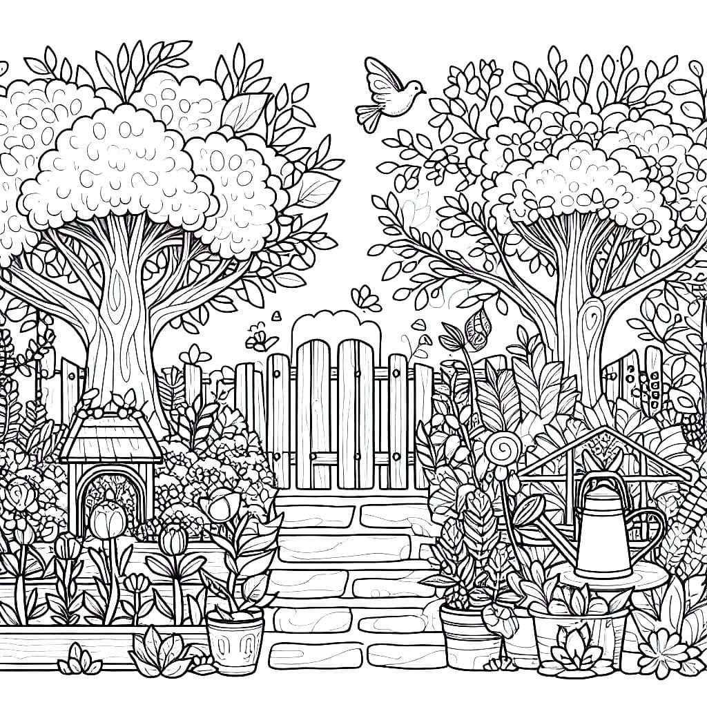 Kebun dan pohon besar