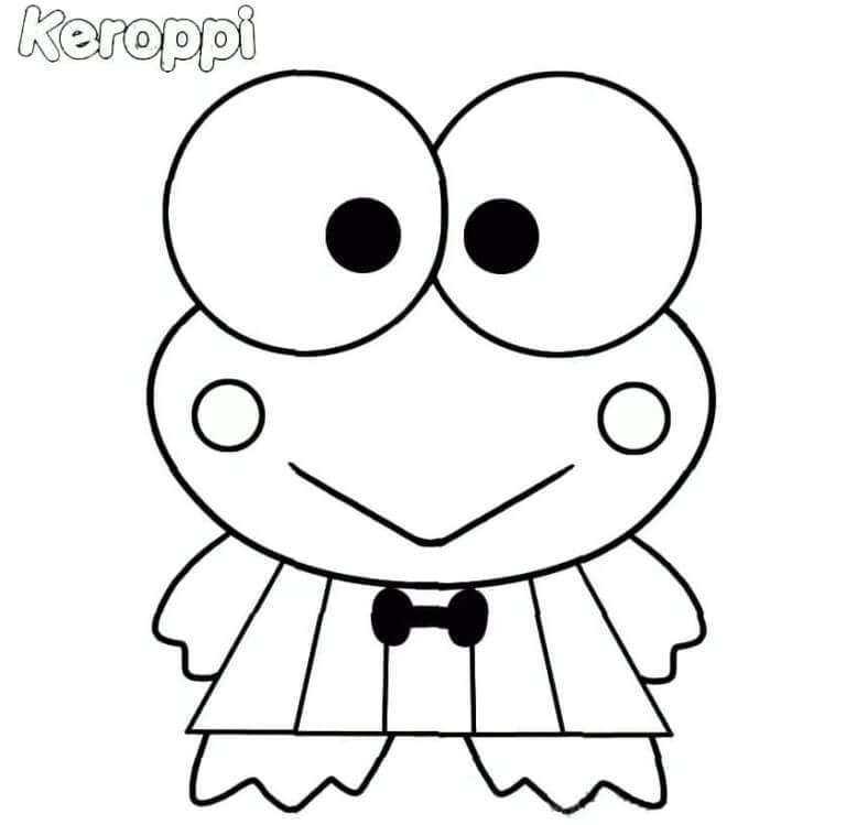 Keroppi Dengan Dasi Kupu-Kupu