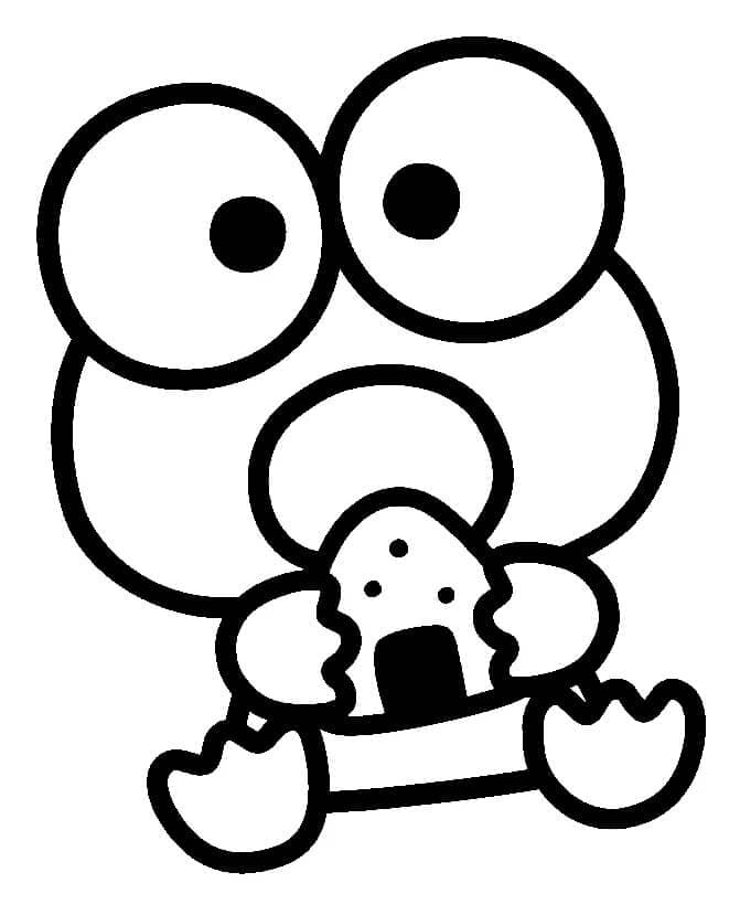 Keroppi Makan Bola Nasi