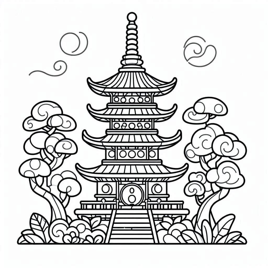 Klenteng dan pohon cantik