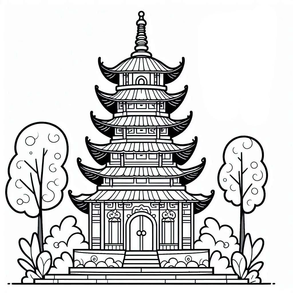 Klenteng dan pohon sederhana