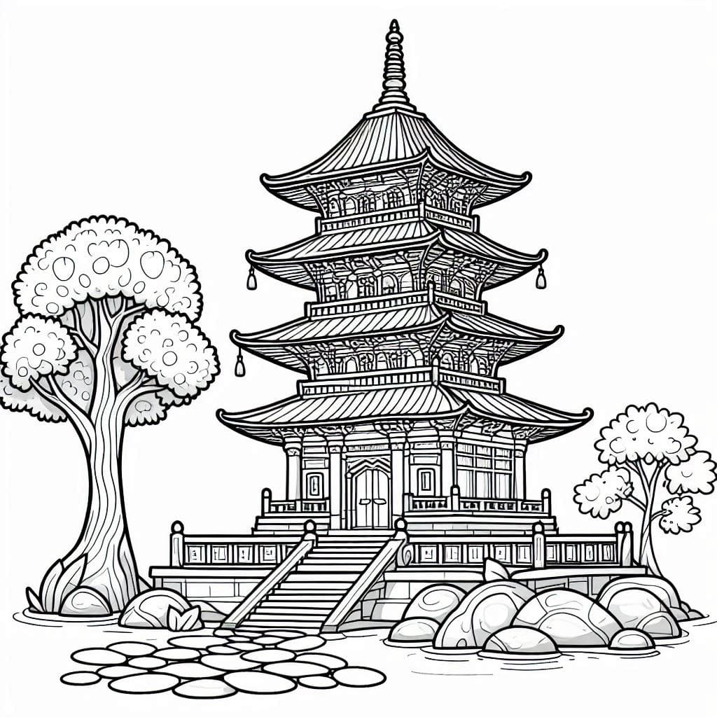 Klenteng dan pohon yang bagus