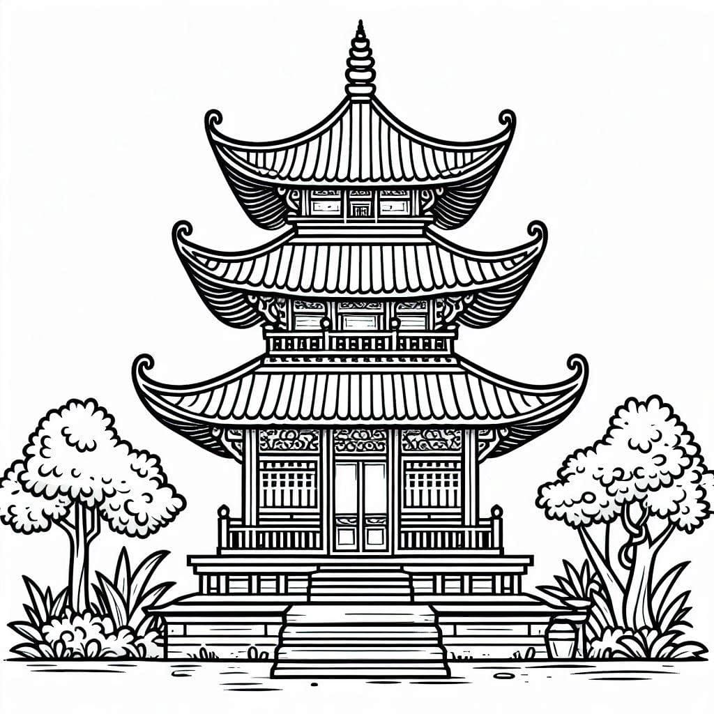 Klenteng dengan pohon