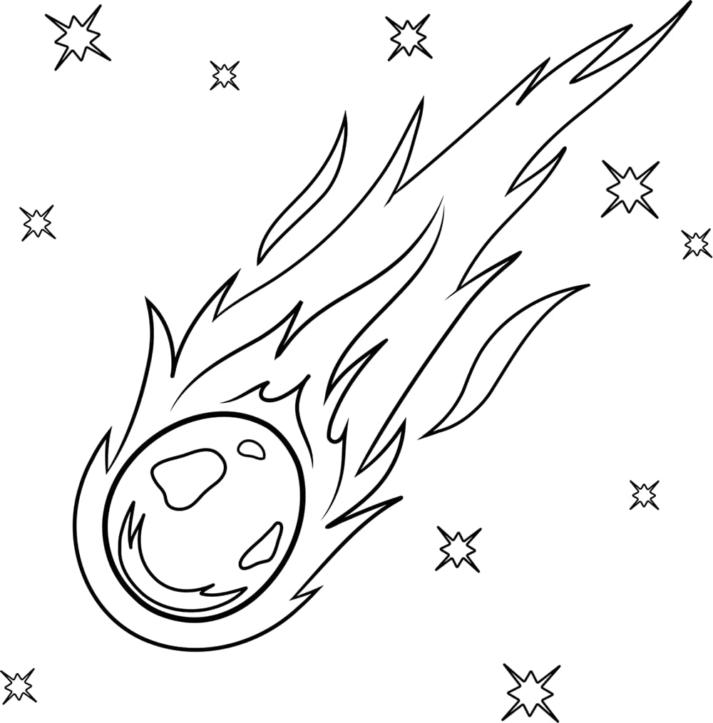 Meteor dengan bintang