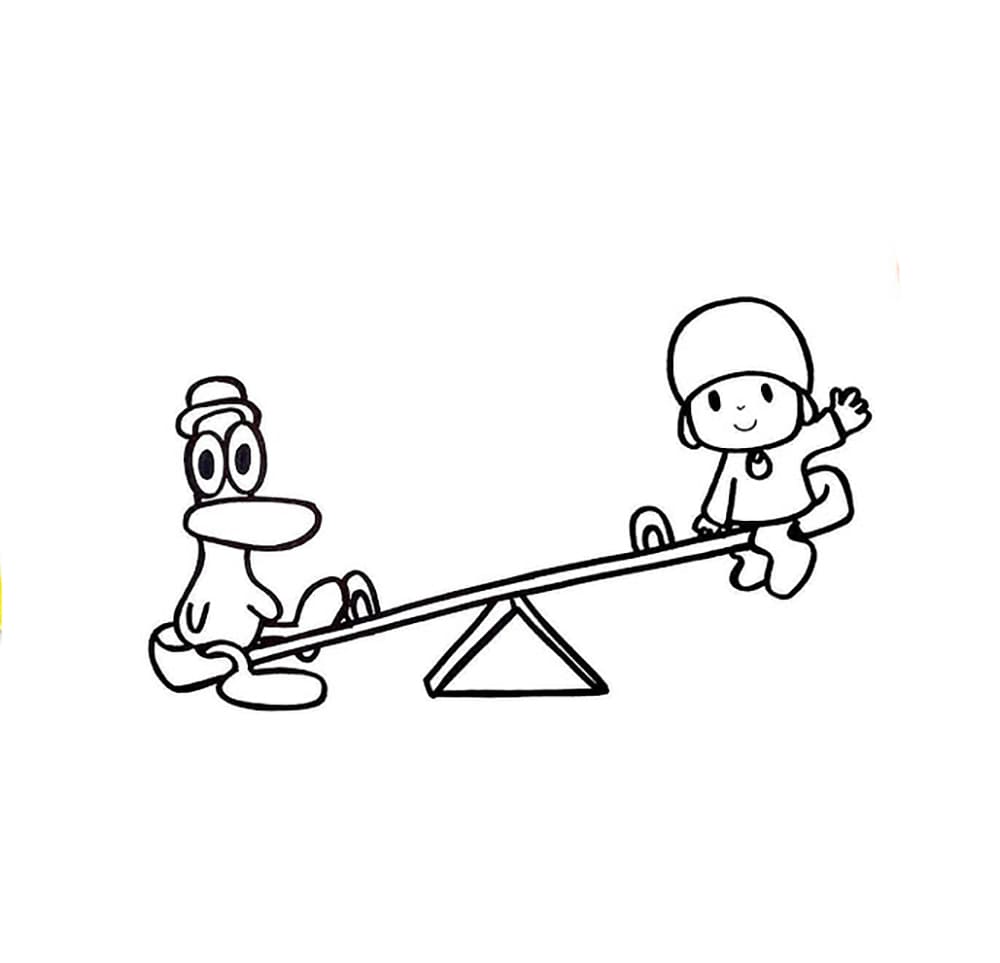 Pocoyo di Jungkat jungkit