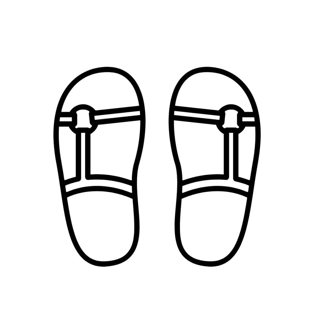 Sandal sangat sederhana