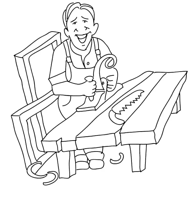 Tukang kayu yang bahagia