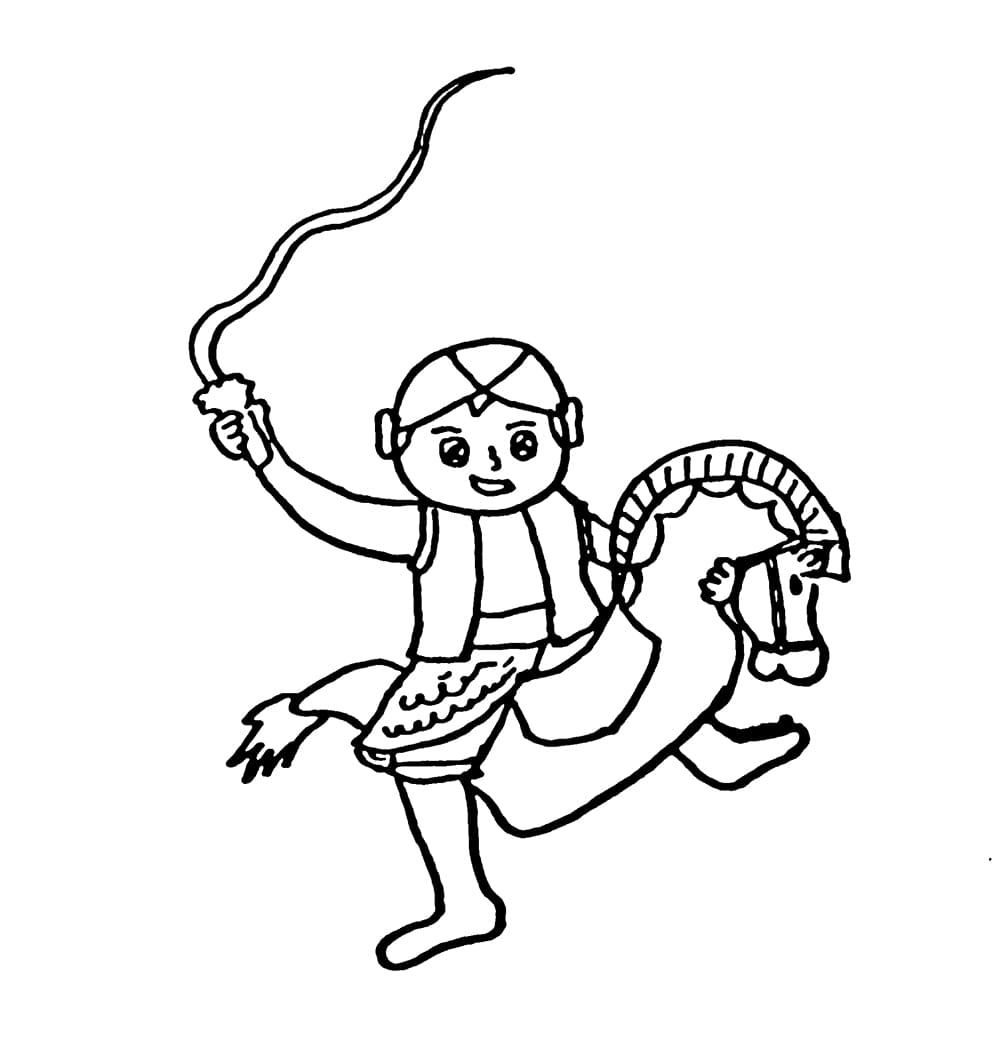 Anak laki-laki dengan Jaranan