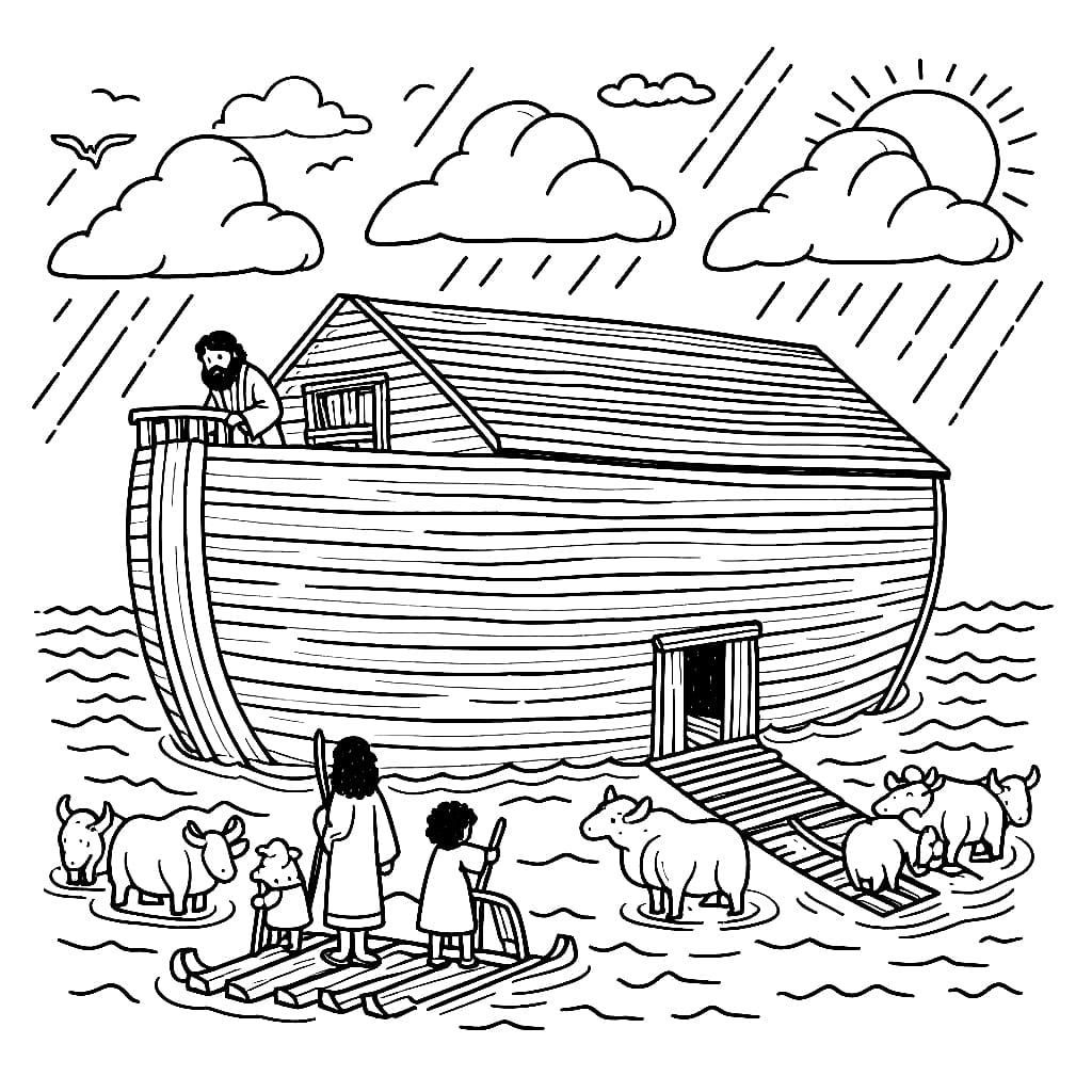 Bahtera Nuh dicetak gratis