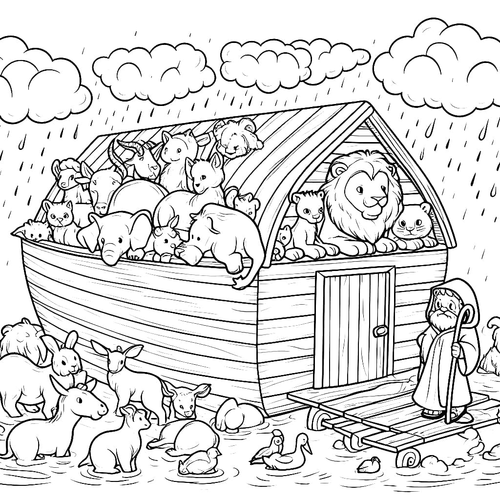 Bahtera Nuh untuk dicetak gratis