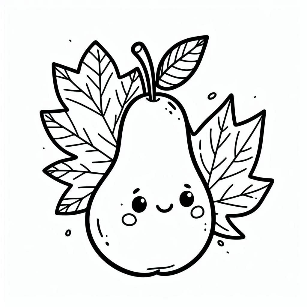 Buah pir dan daunnya