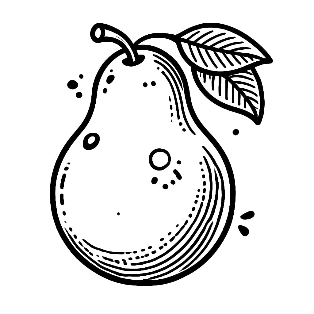 Buah pir memiliki daun